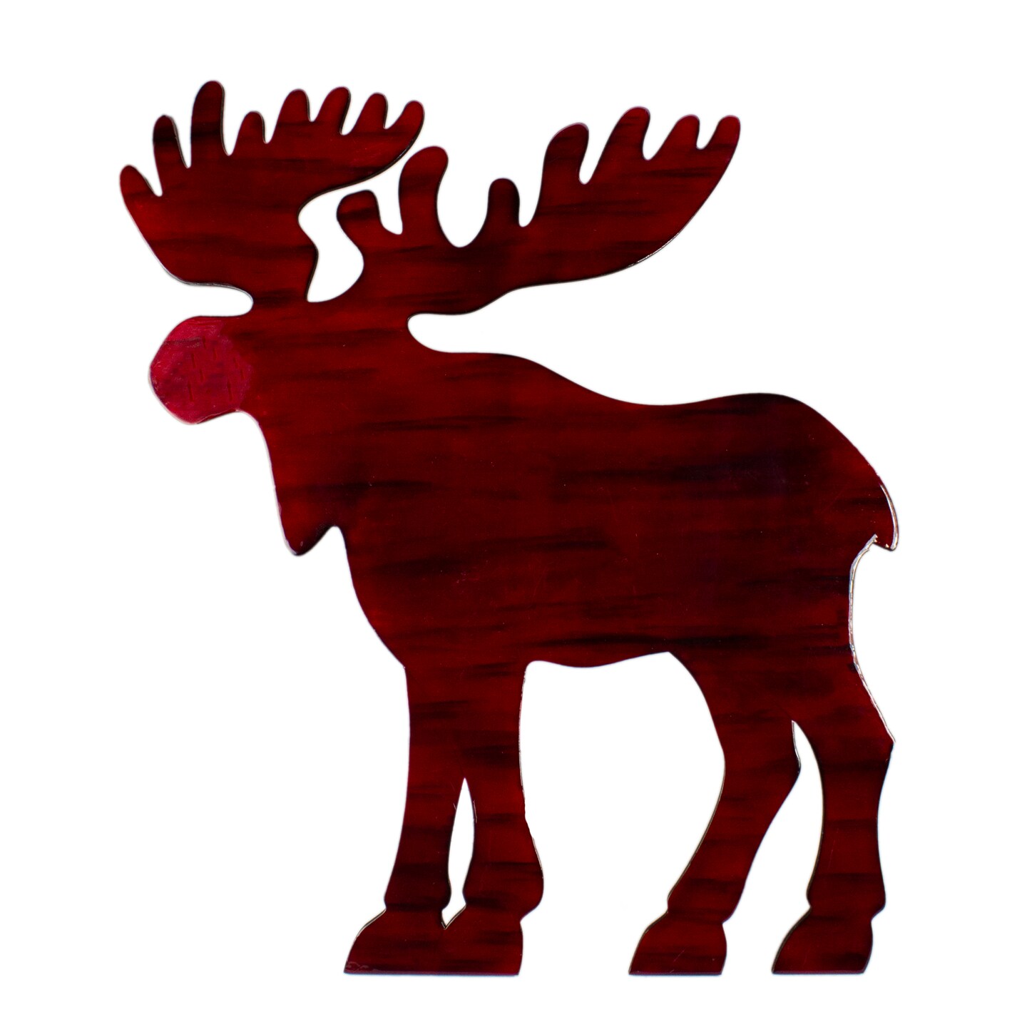 Northlight Stained Standing Moose Christmas Decoration - 25.5&#x22; - Red and Black