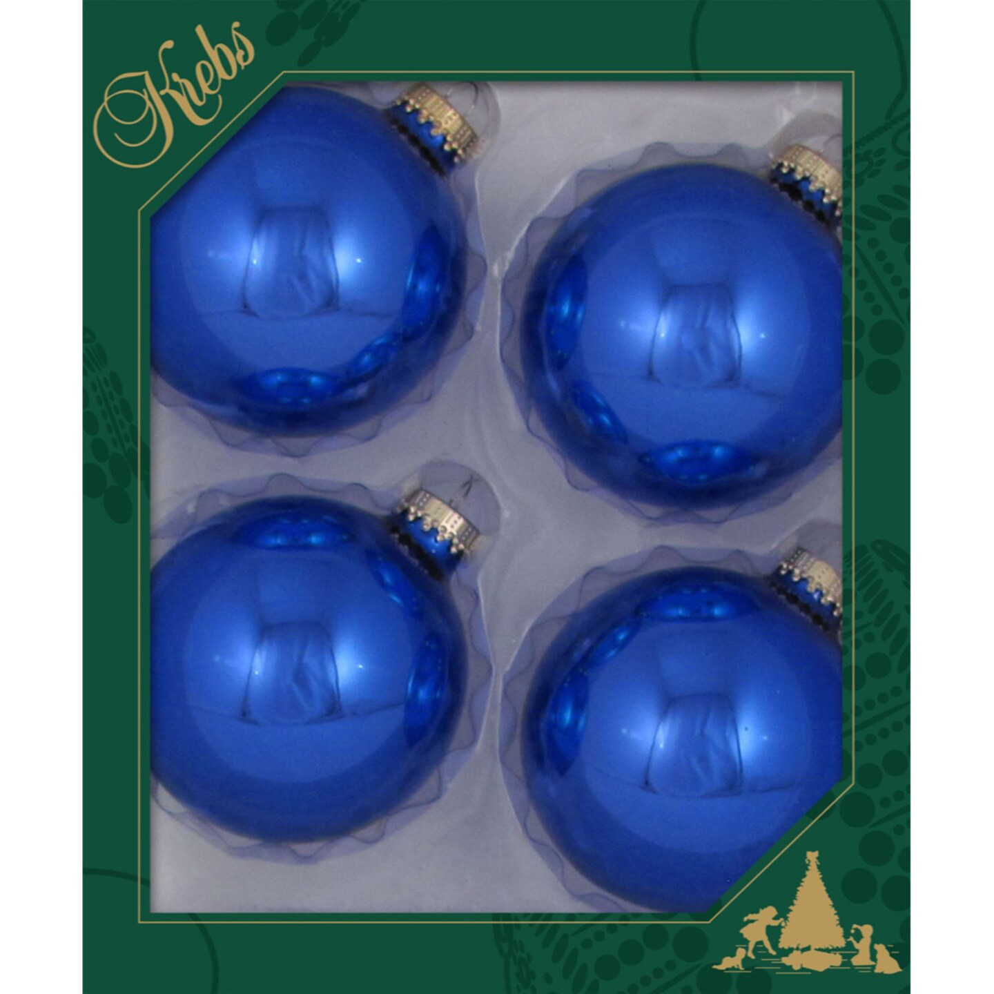 Christmas By Krebs 4ct Victoria Blue Shiny Christmas Ball Ornaments 325 80mm Michaels 9467