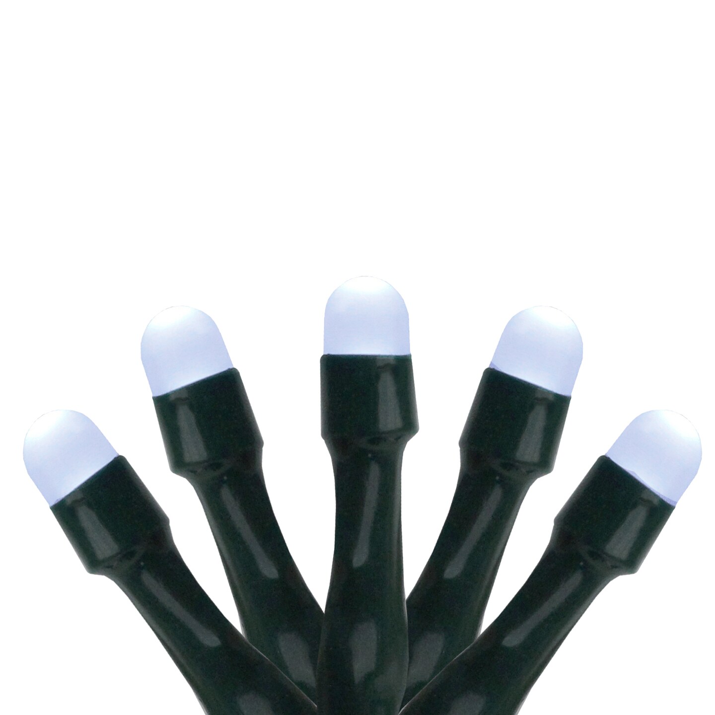 Product Works 15 Battery Operated White LED Micro Rice Christmas Lights - 6 ft Green Wire