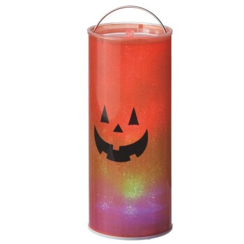 Midwest LED Lighted Color Changing Happy Jack O Lantern Hanging Halloween Lantern - 12"