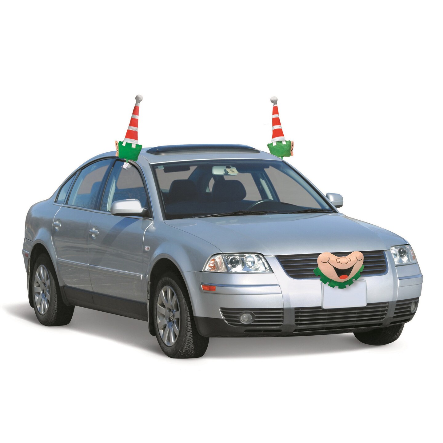 Mystic 19&#x22; Red and Green Elf Christmas Car Decorating Kit - Universal Size