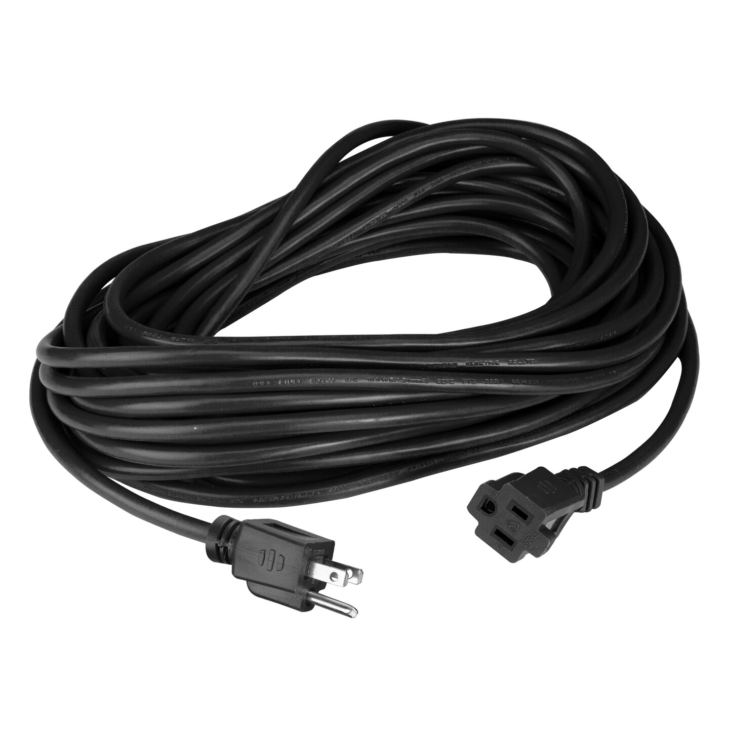 Northlight 100&#x27; Black 3-Prong Outdoor Extension Power Cord