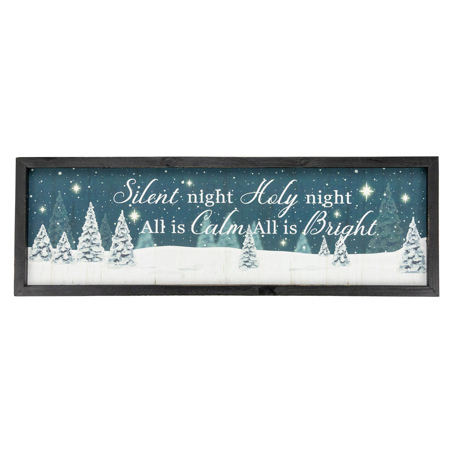 Northlight 23.5&#x22; Framed Silent Night Christmas Wall Sign