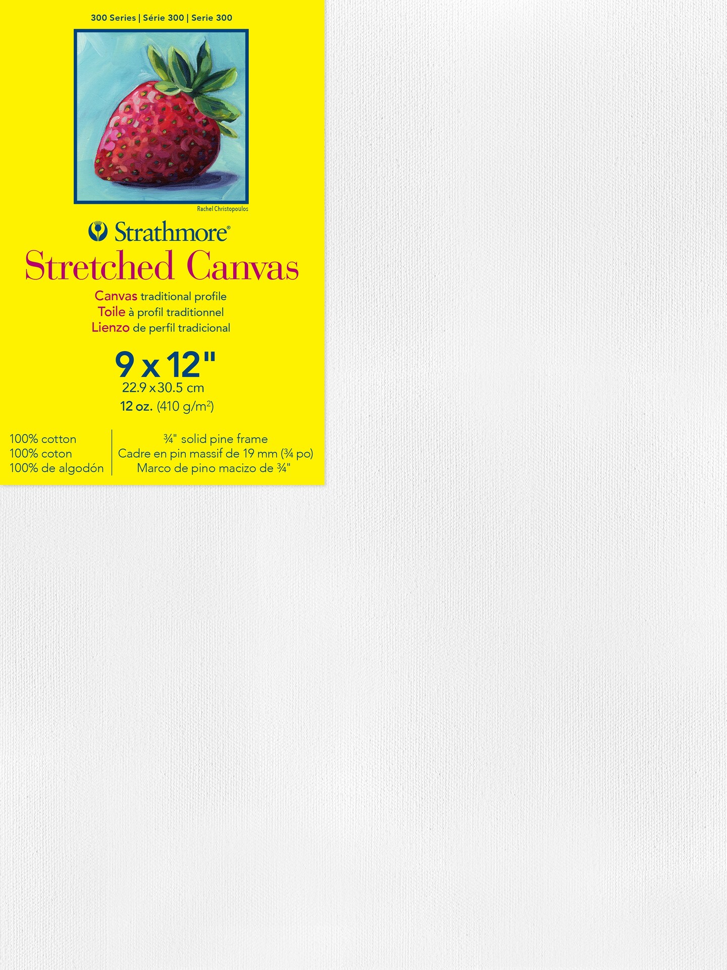 Strathmore 300 Series Traditional Stretch Canvas-9&#x22;X12&#x22;