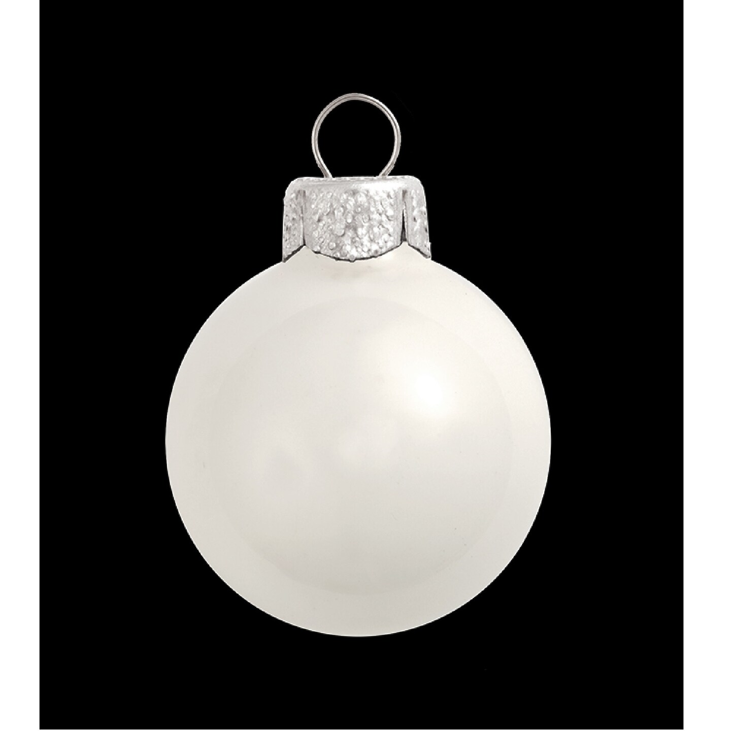 Whitehurst Shiny Glass Christmas Ball Ornaments - 3.25" (80mm) - White - 8ct