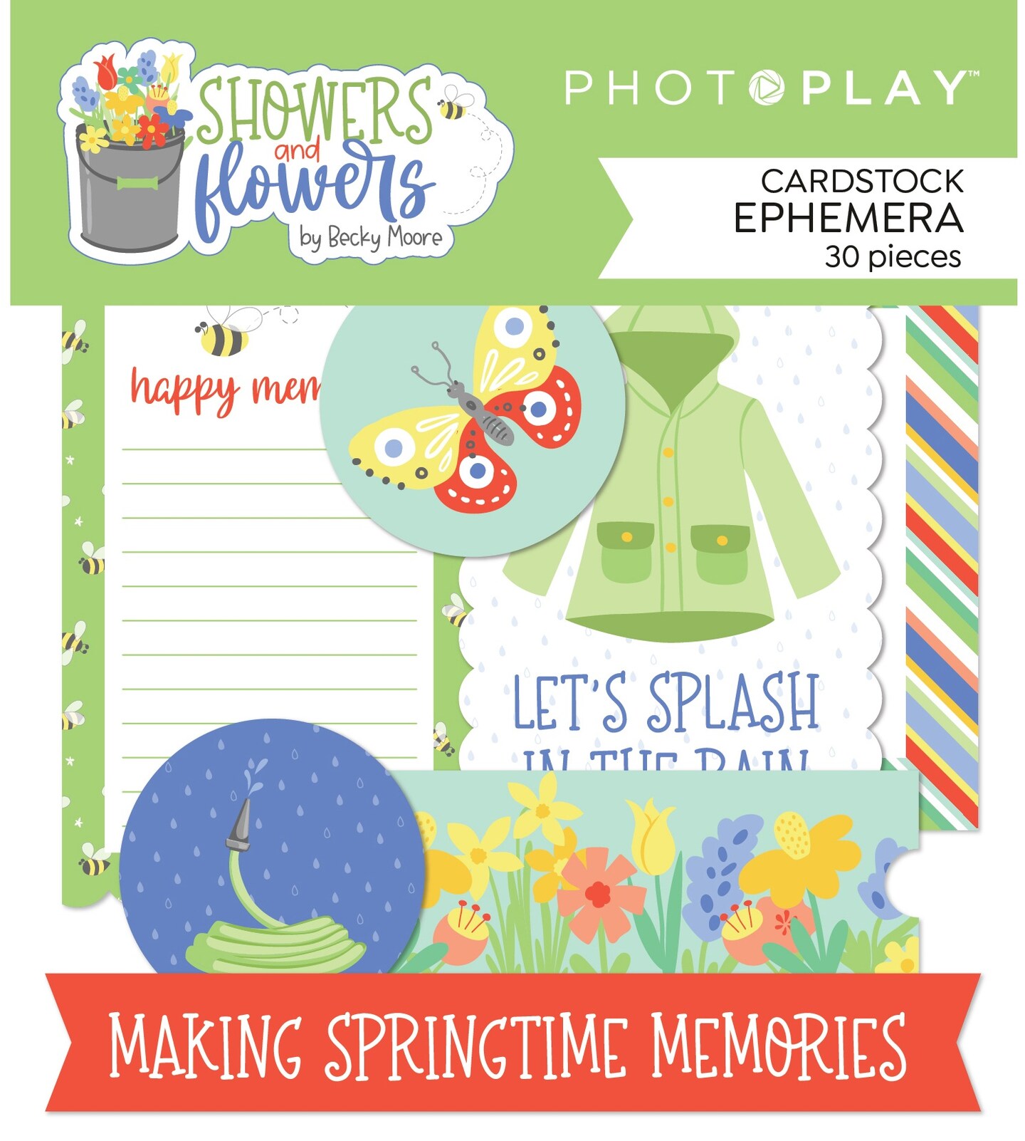 Showers &#x26; Flowers Ephemera Cardstock Die-Cuts-