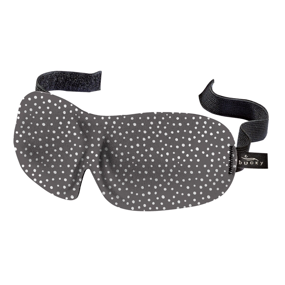 Contemporary Home Living 9.5&#x22; Granite Gray Dotted Unisex Adjustable Sleep Mask