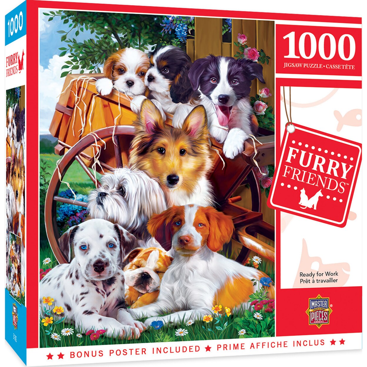 MasterPieces 1000 Piece Jigsaw Puzzle - Puppy Pals - 19.25x26.75