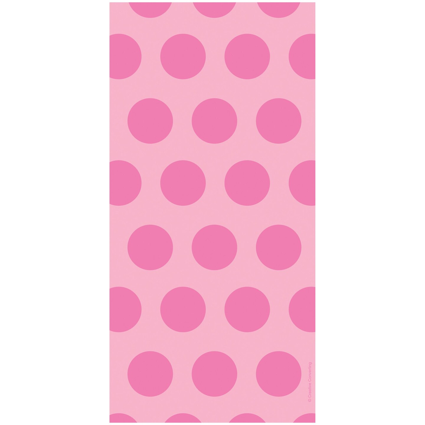 Party Central Club Pack of 240 Candy Pink Two-Tone Polka Dot Bags 11.25&#x22;