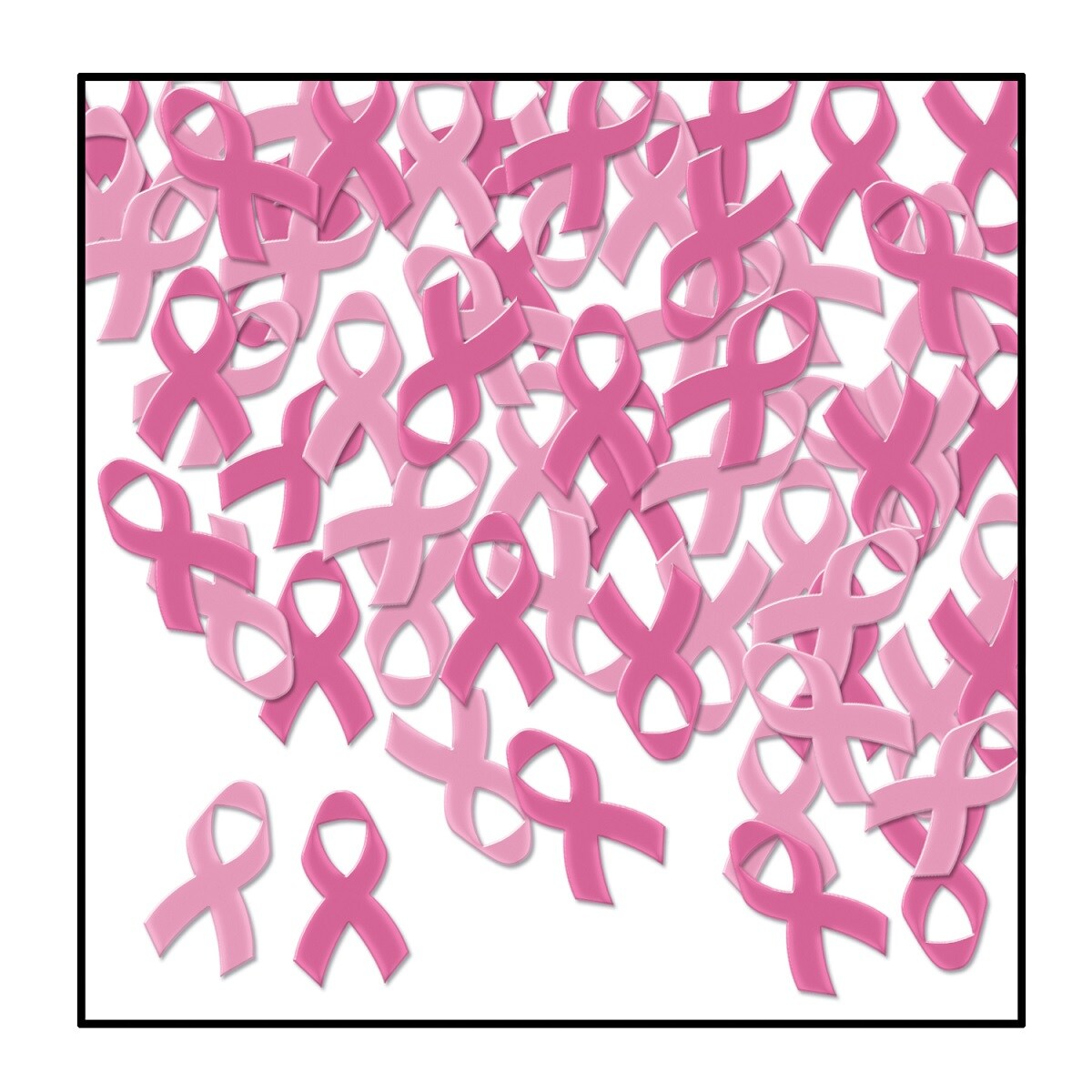 Party Central Club Pack of 12 Pink Breast Cancer Awareness Fanci-Fetti Ribbon Celebration Confetti Bags 1 Oz