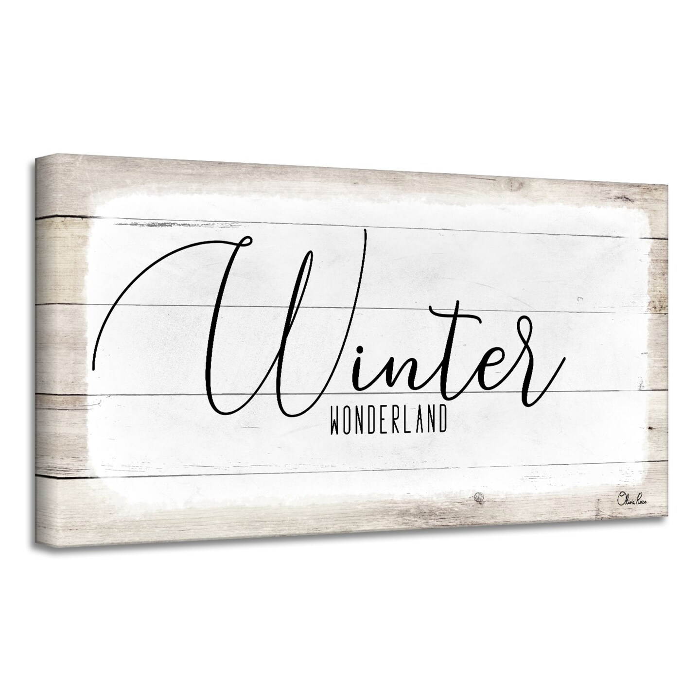 Crafted Creations Winter Wonderland Rectangular Canvas Wall Art - 8" x 16"