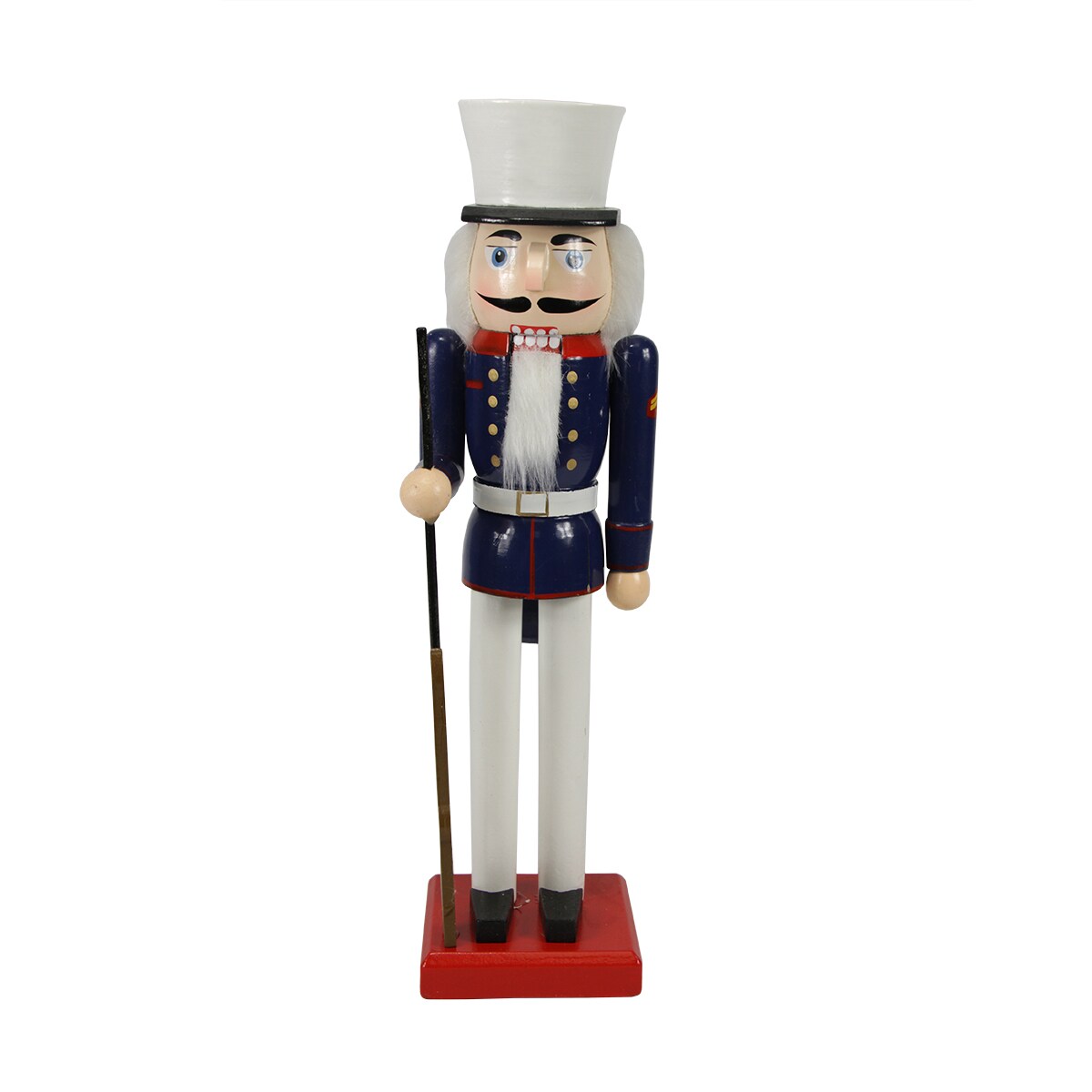 Northlight 14&#x22; Blue and White Traditional Christmas Nutcracker Soldier with Rifle