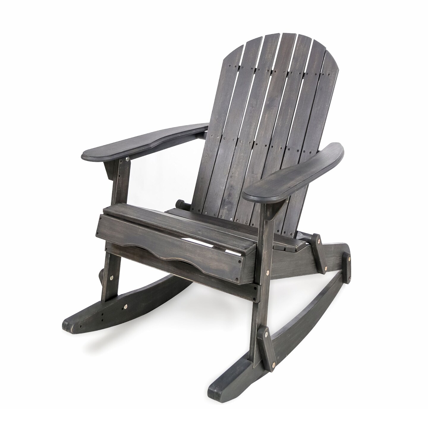 Contemporary Home Living 39.5&#x22; Gray Contemporary Outdoor Patio Adirondack Chair