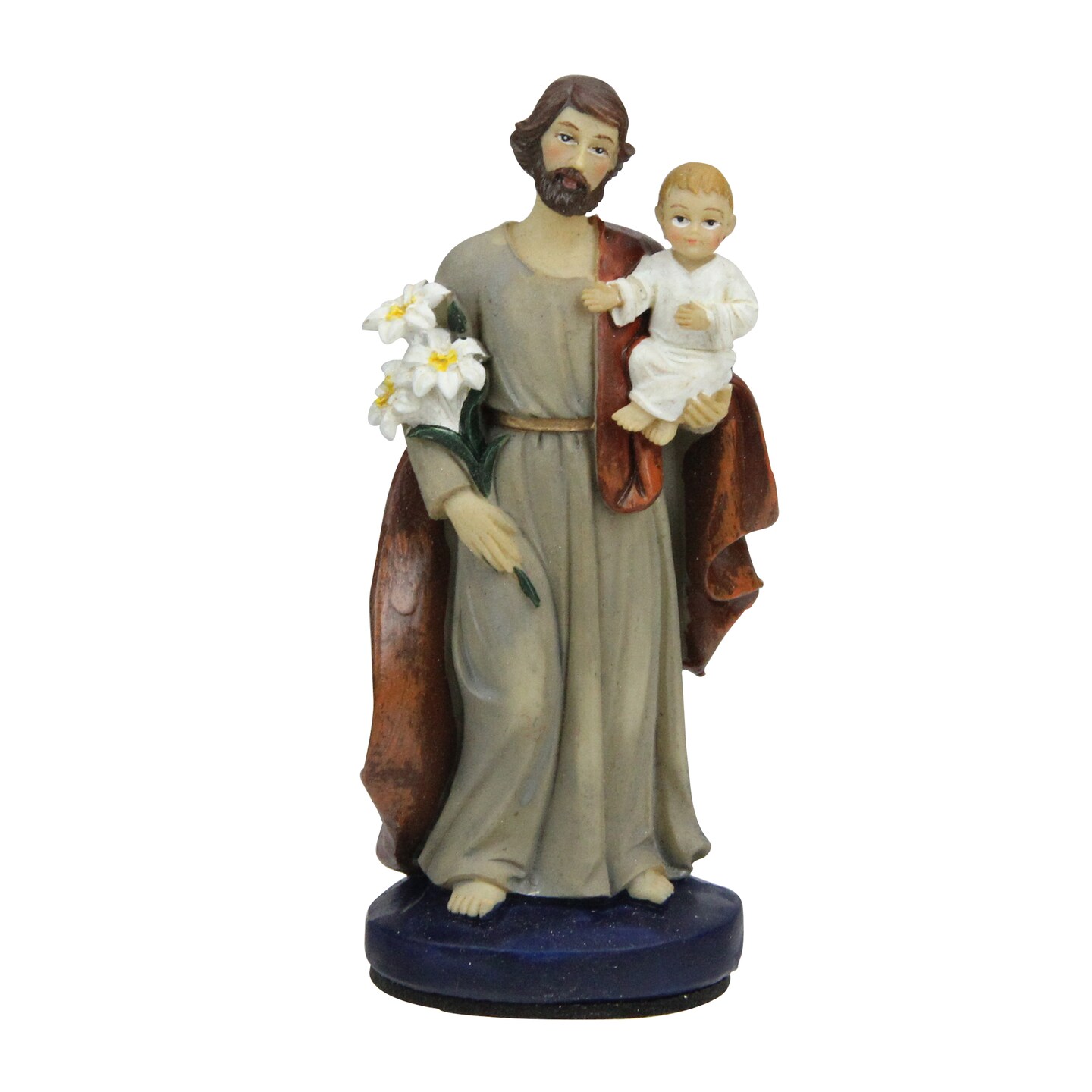 Roman 4&#x22; Religious St. Joseph with Child Car Automobile Dashboard Figure