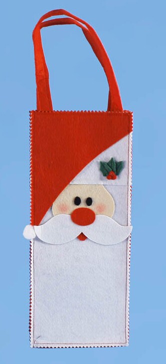 Don Mechanic 13.5 Red Santa Claus Pouch with Christmas Place Mats Set