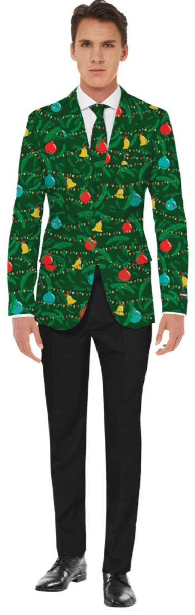 The Costume Center Green and Yellow Christmas Festive Designs and Holiday Unisex Adult Jacket Costume Accessory - Large