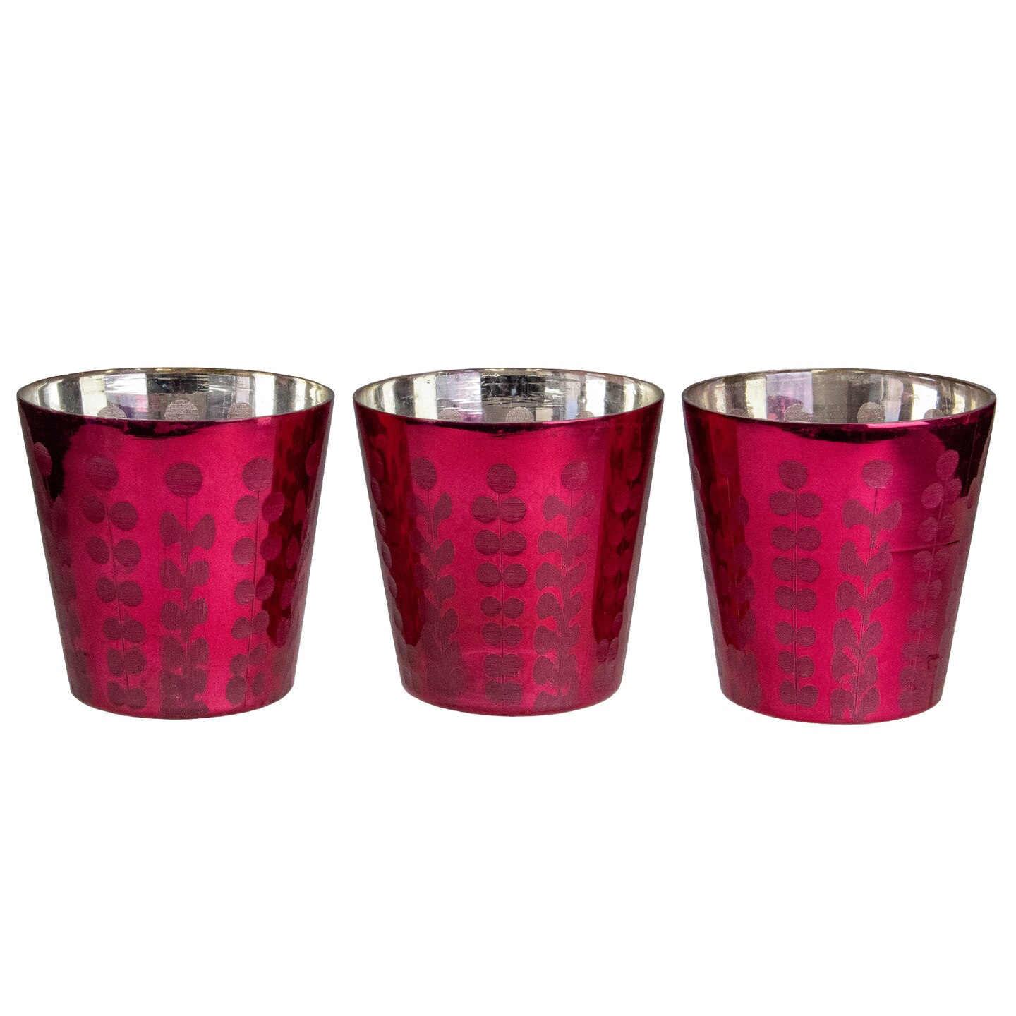 Napa Home &#x26; Garden Set of 3 Purple Glass Votive Candle Holders 4&#x22;