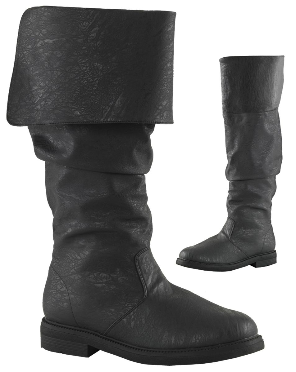 The Costume Center Black Robin Hood Men Adult Halloween Boots Costume Accessory - Size 11
