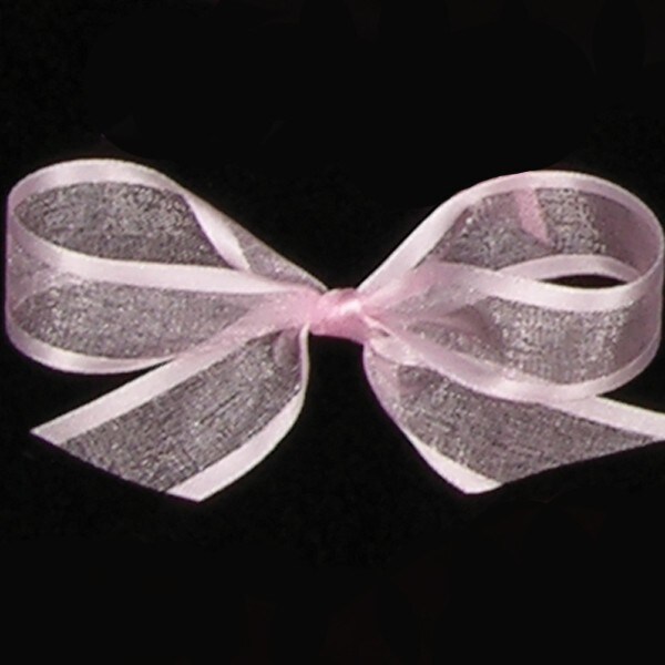 The Ribbon People Shimmering Pink Edged Craft Ribbon 0.6&#x22; x 120 Yards