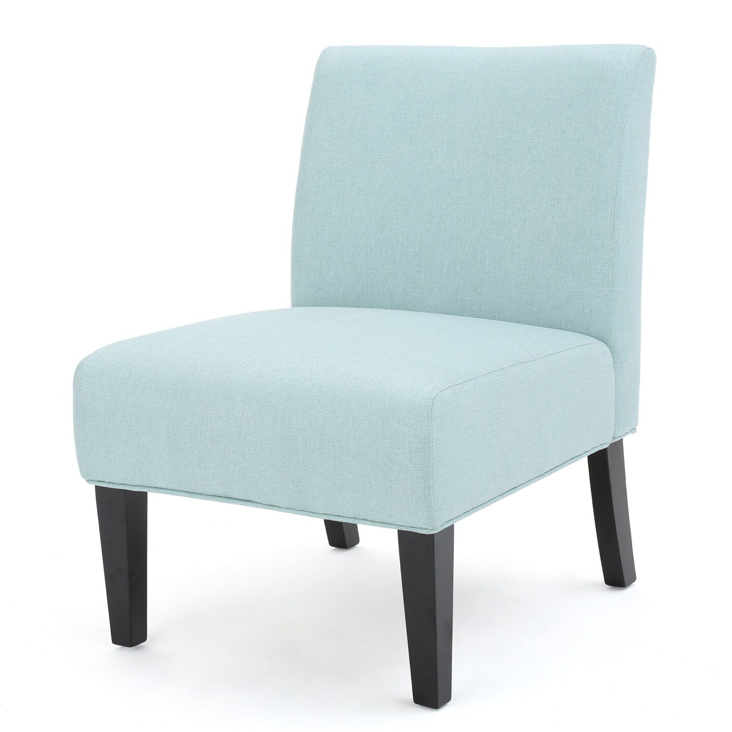 Contemporary Home Living 32&#x22; Blue and Black Contemporary Armless Accent Chair