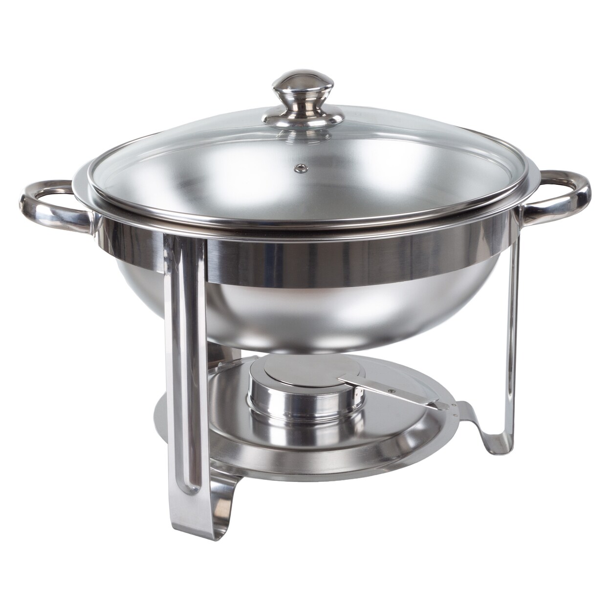 Stainless Steel Round 5 Qt Chafing Dish Buffet Set Food Warmer For Events