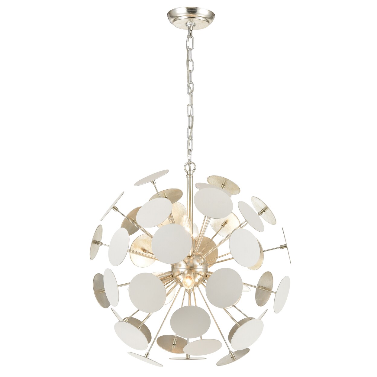 Modish 21 Wide 6-Light Chandelier - Matte White