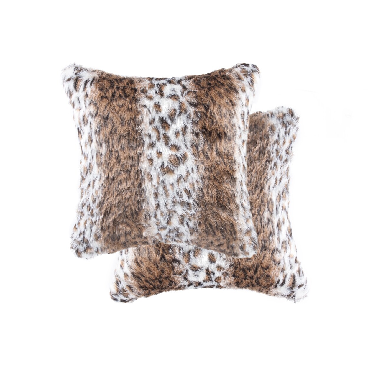 Luxe Faux Faux Pillow 2-Piece Georgetown Lynx Natural Sheepskin