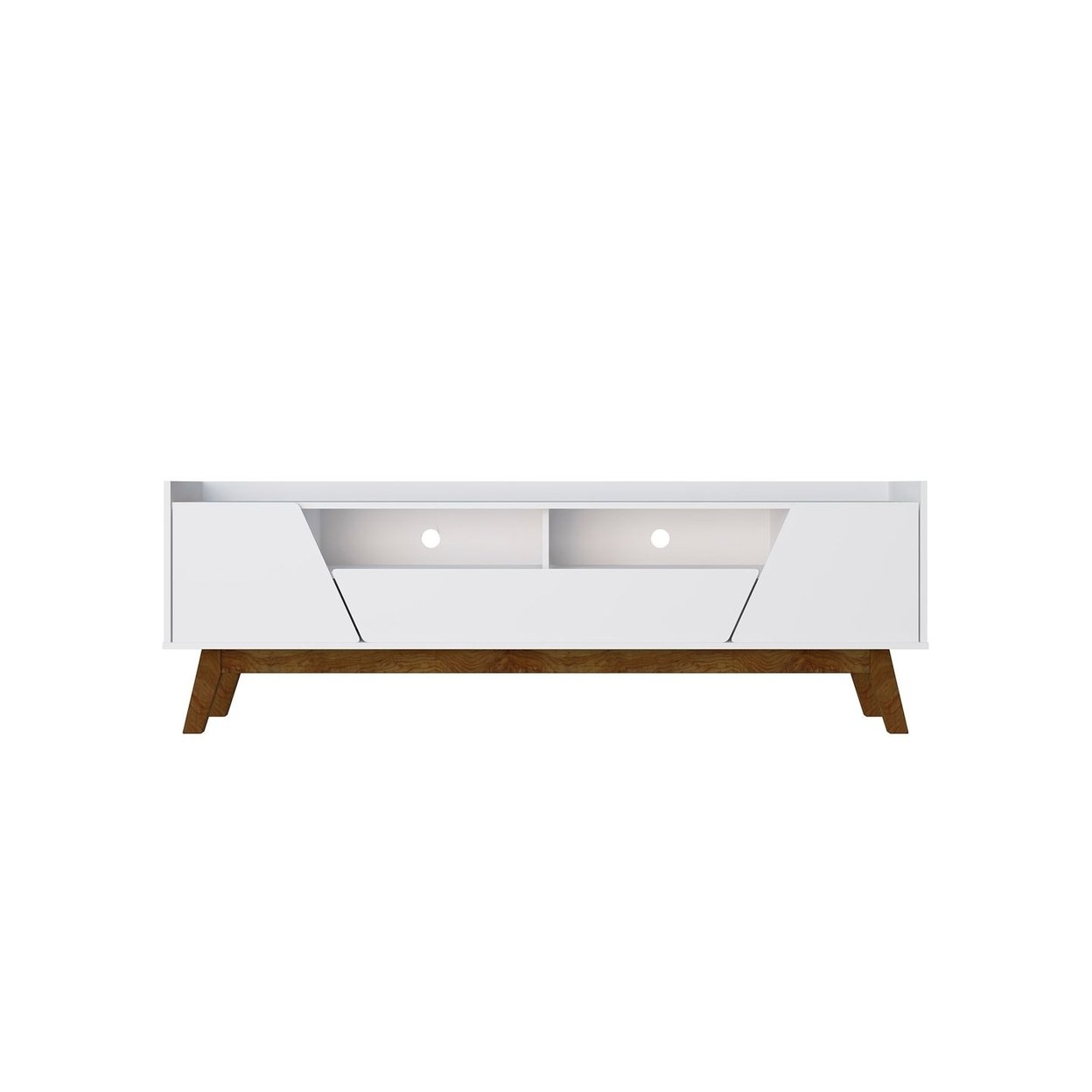 Manhattan Comfort Mid-Century Modern Marcus 70.86 TV Stand with Solid Wood Legs