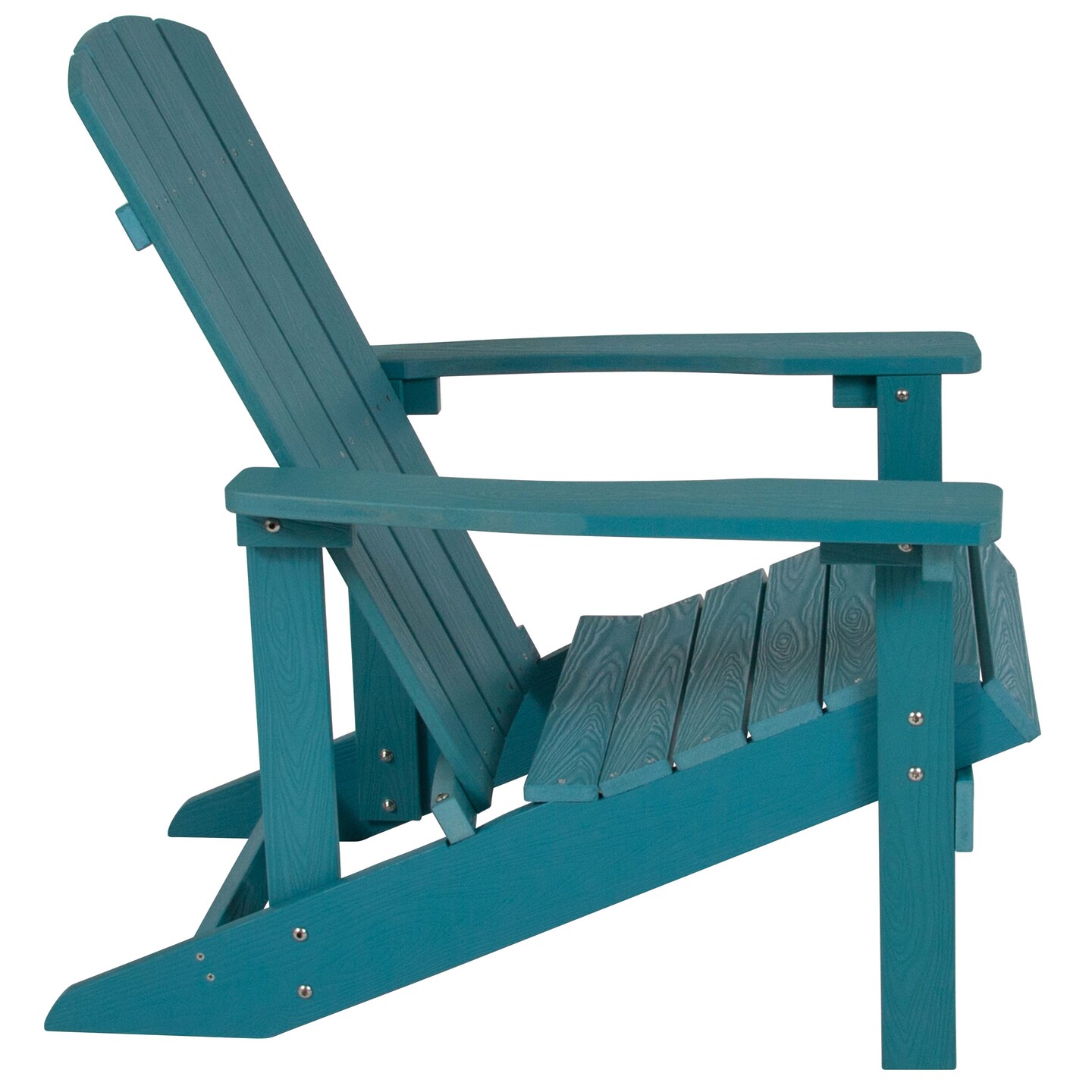 Emma and Oliver 4 Pack Outdoor All-Weather Poly Resin Wood Adirondack Chairs