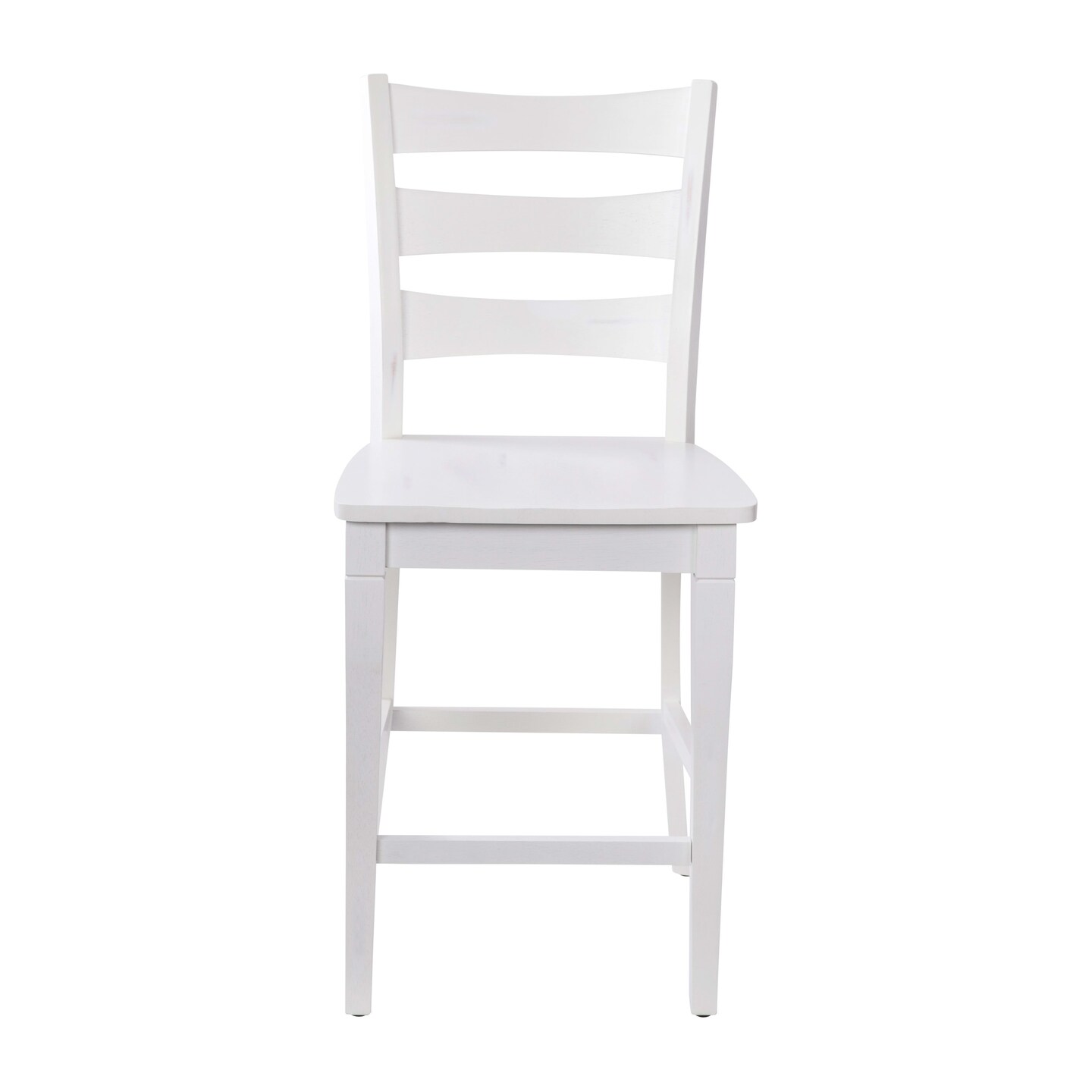 Merrick Lane Verity Set of Two Classic Wooden Ladderback Counter Height Barstools with Solid Wood Seats