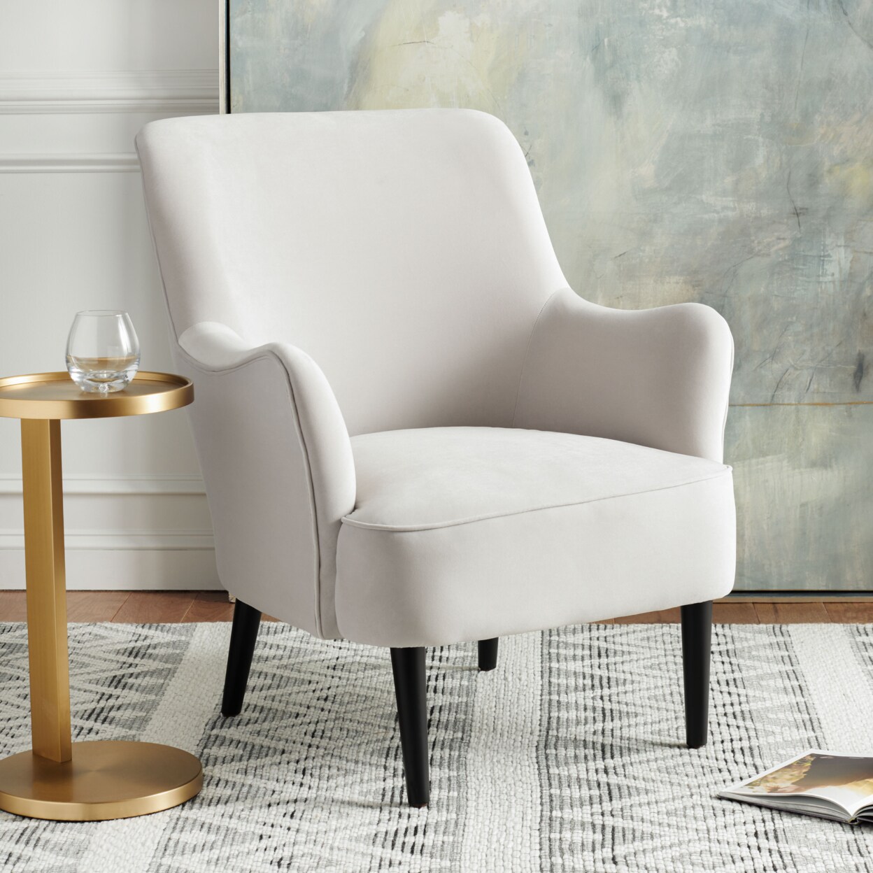Safavieh   Arlyss Accent Chair Light Grey