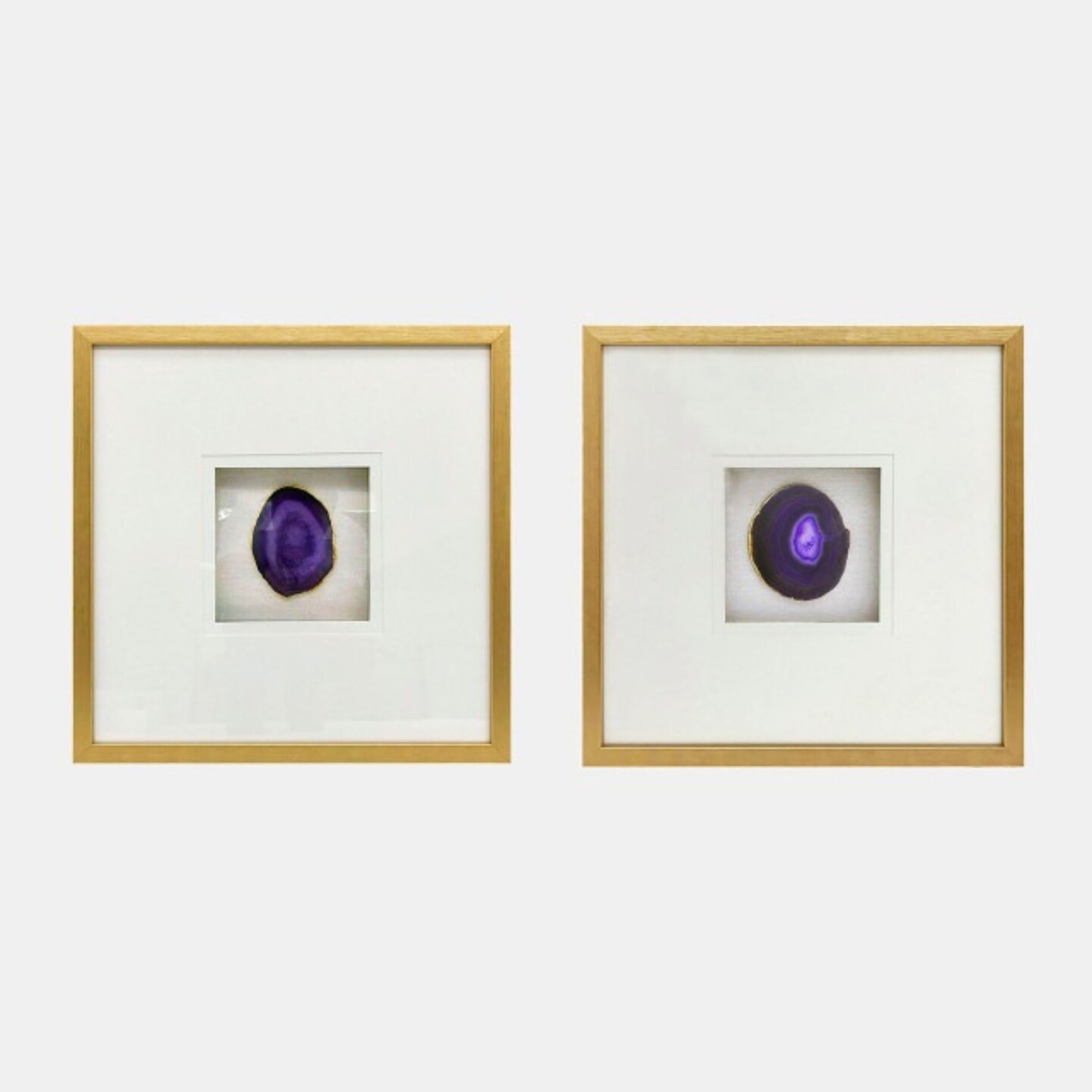 Kingston Living Framed Agate Wall Art - 20" x 20" - Set of 2