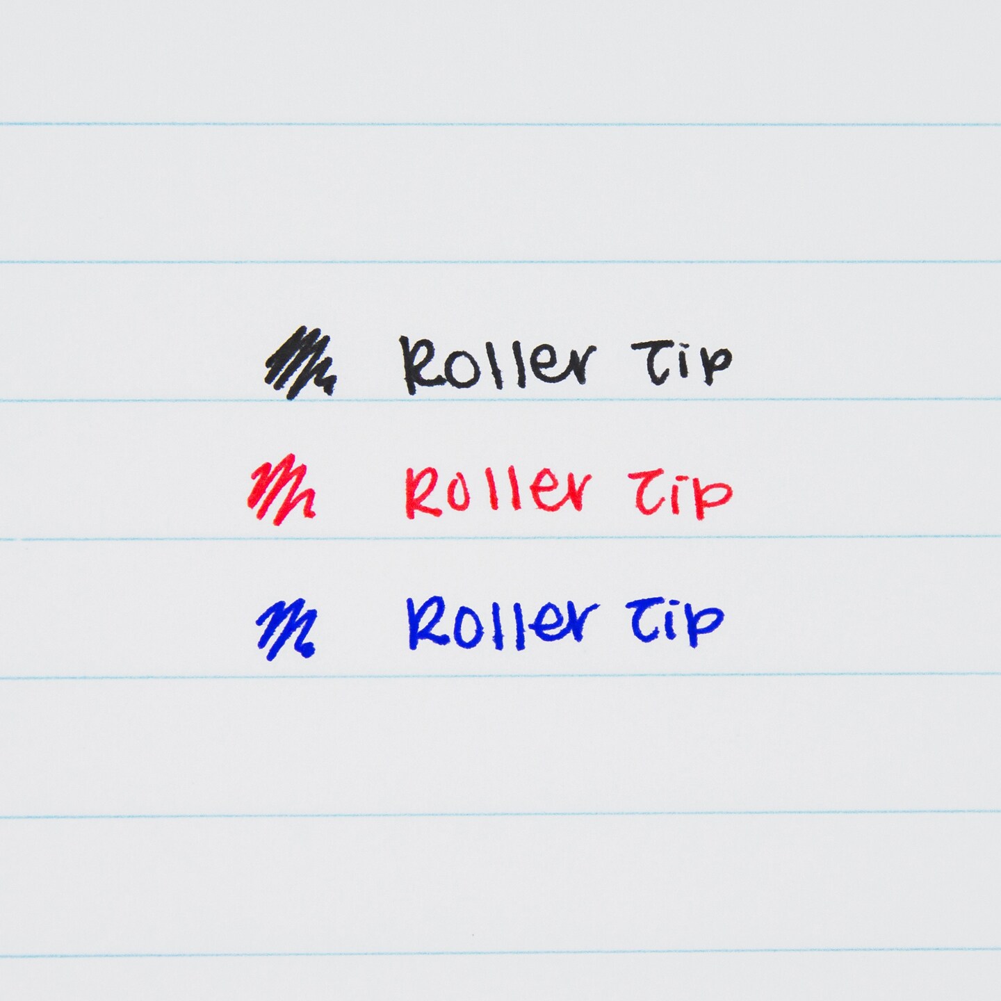 BAZIC Norte Assorted Color Needle-Tip Rollerball Pen (3/Pack)