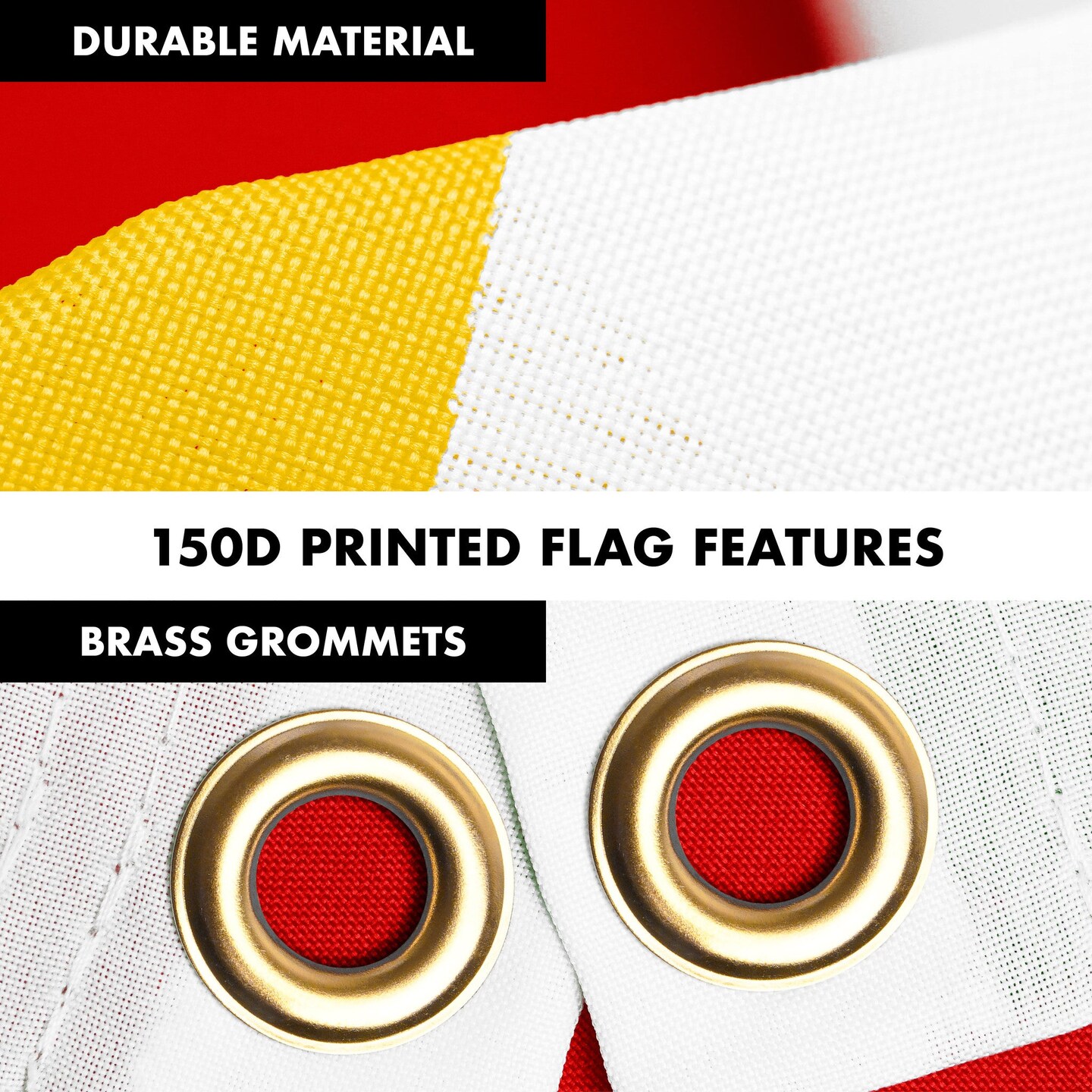 G128 Combo Pack: 6 Ft Tangle Free Spinning Flagpole (Black) &#x26; Tajikistan Flag 3x5 Ft Printed 150D Polyester, Brass Grommets (Flag Included) Aluminum Flag Pole