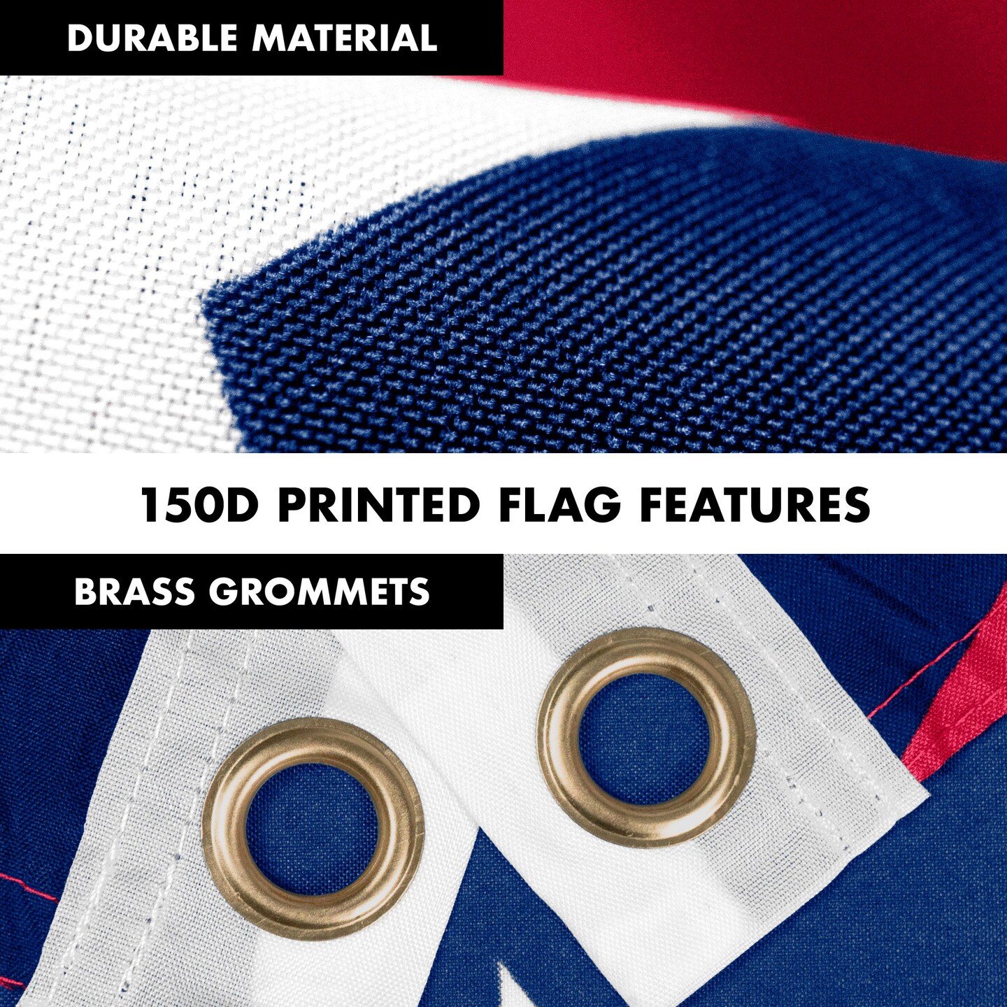 G128 Combo Pack: 6 Feet Tangle Free Spinning Flagpole (White) Ohio OH State Flag 3x5 ft Printed 150D Brass Grommets (Flag Included) Aluminum Flag Pole