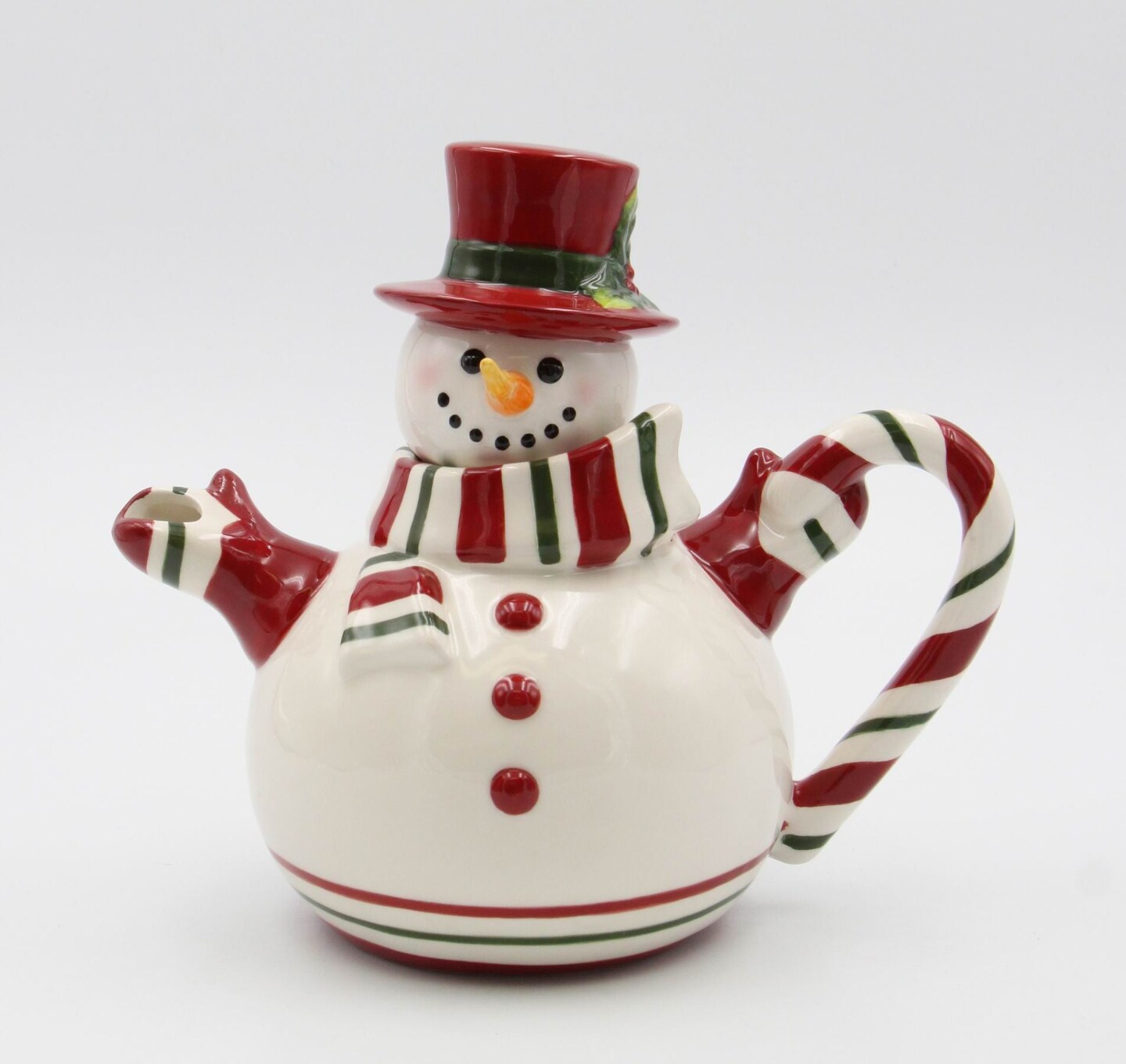Ceramic Christmas Decor Snowman Teapot, Gift for Her, Gift for Mom, Tea Party D&#xE9;cor, Caf&#xE9; D&#xE9;cor, Christmas D&#xE9;cor