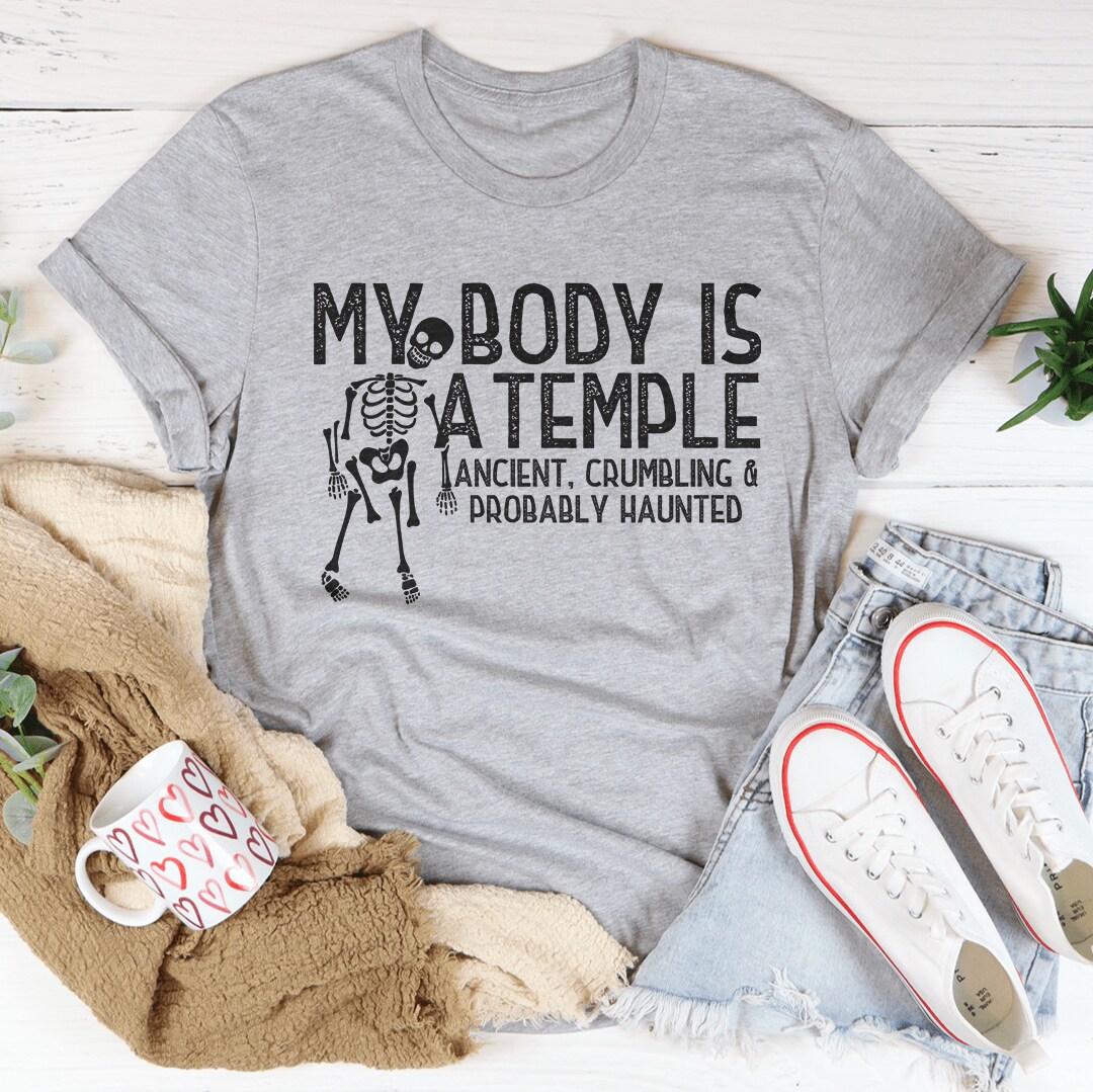 Women&#x27;s My Body Is A Temple Halloween T-Shirt