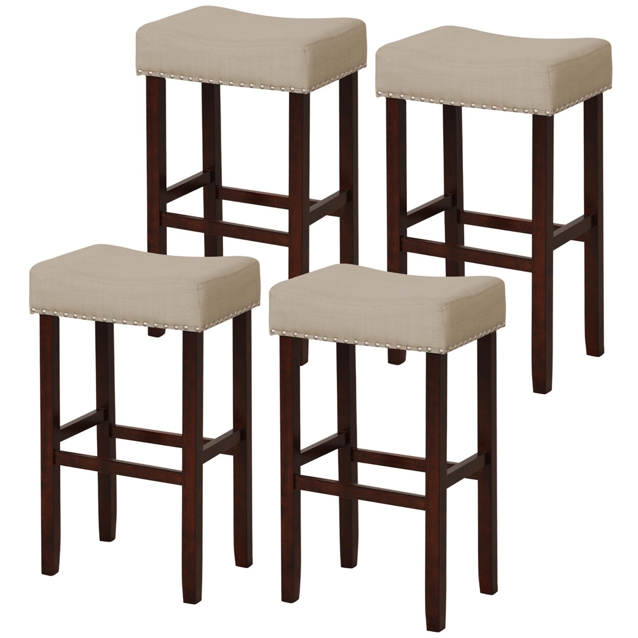 Beige bar stools set of online 4