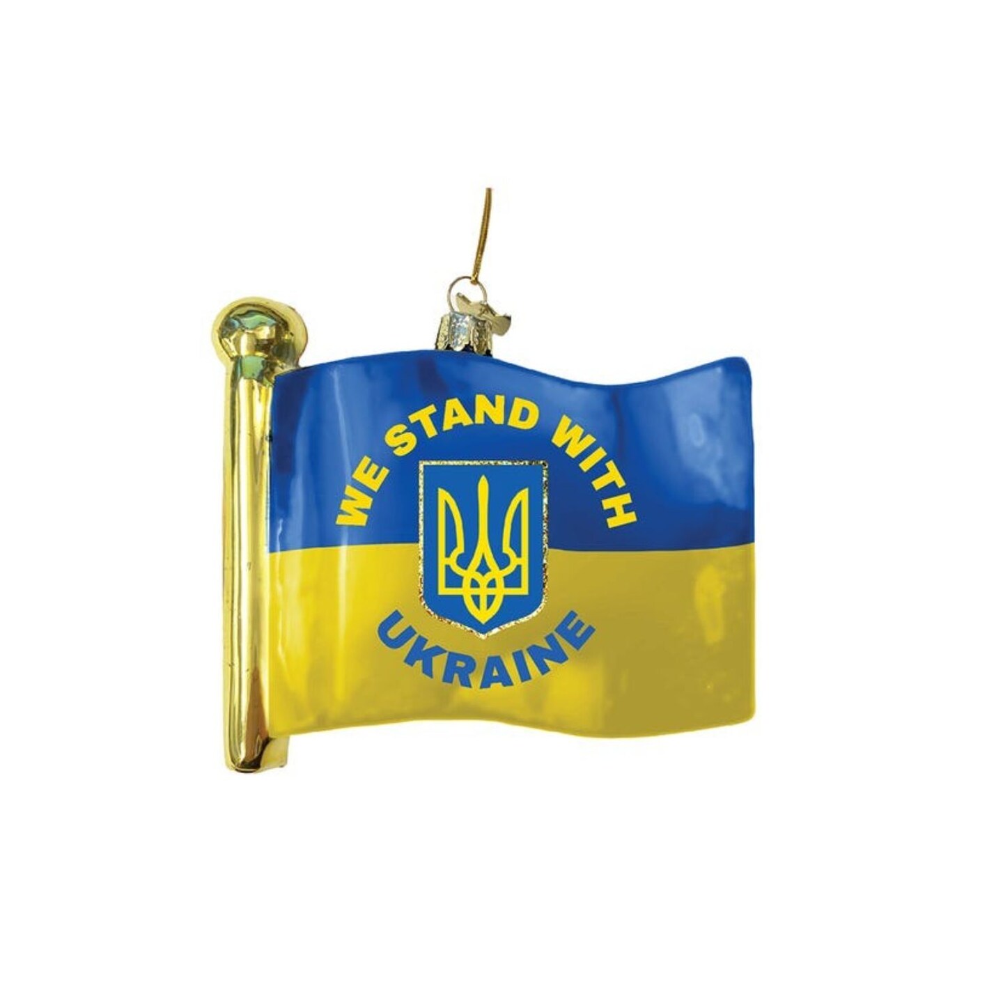 KSA Set of 6 Blue and Yellow Ukraine Flag Christmas Ornaments 4.5&#x22;