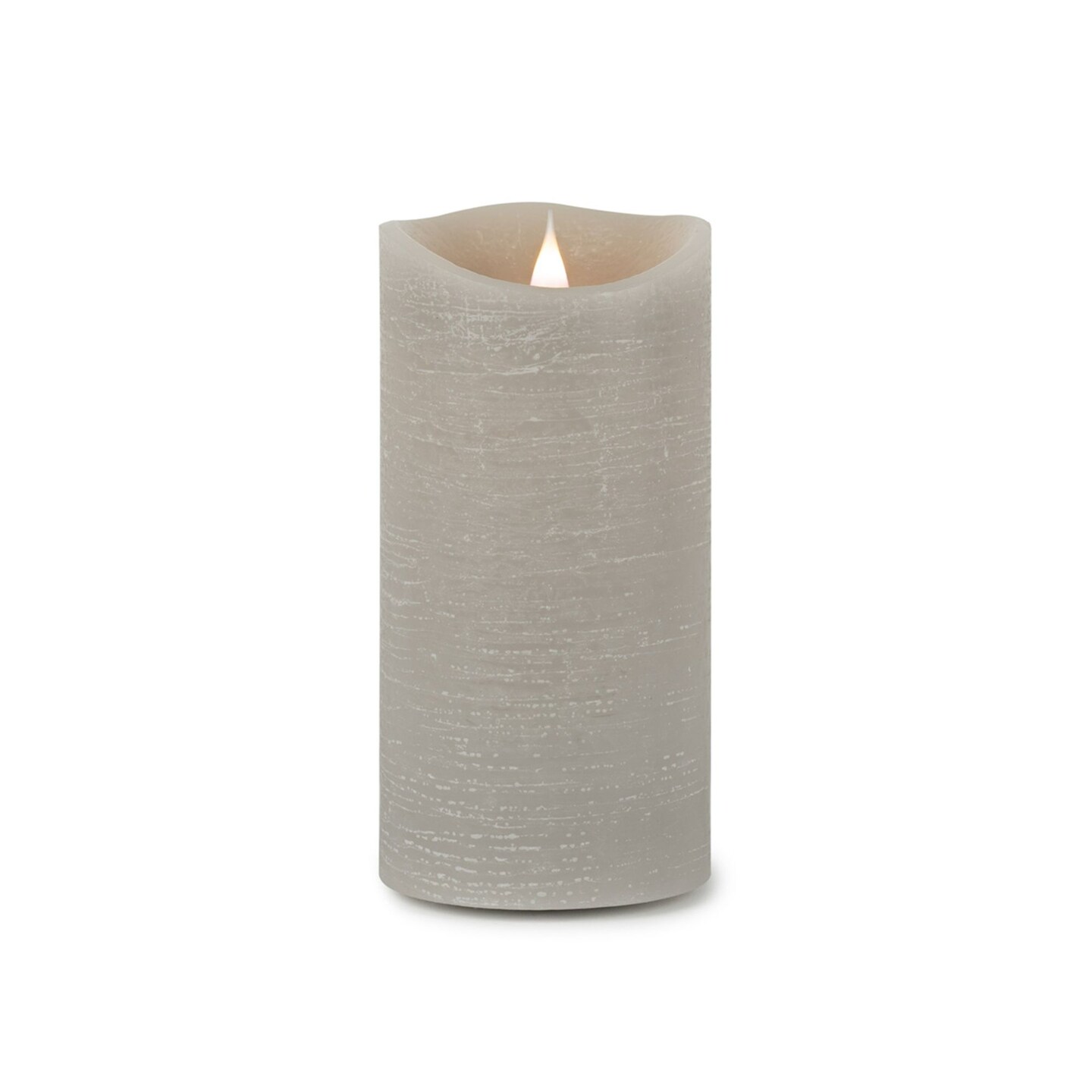 Melrose 7&#x22; Gray LED Lighted Flameless Candle with Remote