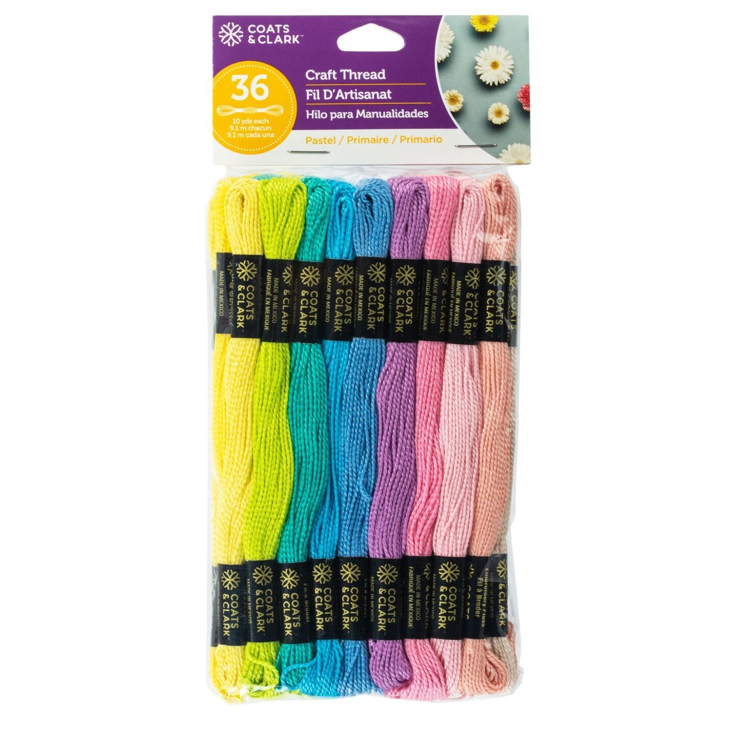 Coats & Clark Craft Thread Value Pack 36/Pkg-Pastel