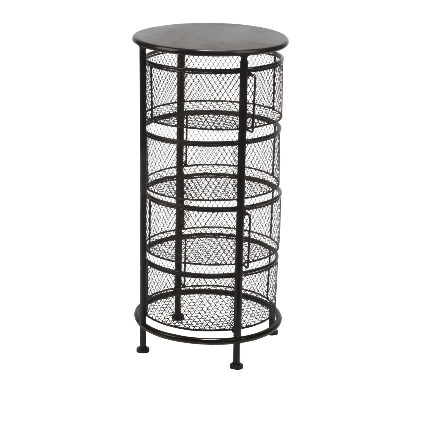 Tripar International 32.5&#x22; Storage Cabinet with Four Mesh Swivel Drawer Bins Display Stand