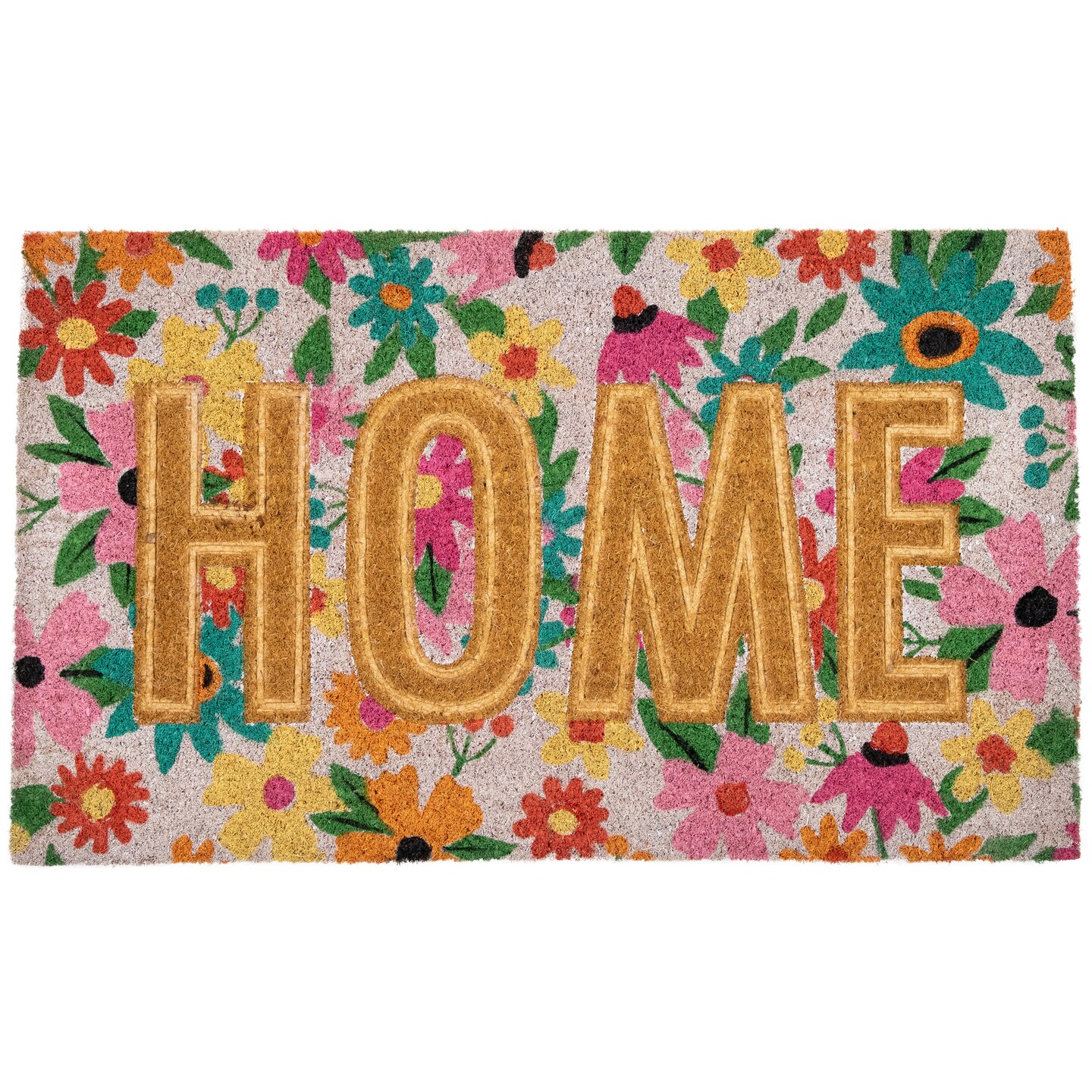 Natural Coir Home Sweet Home Rectangular Outdoor Doormat 18 x 30