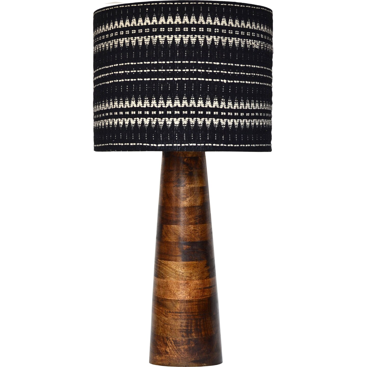 Signature Home Collection 29.5&#x22; Black and Brown Antique Walnut Finish Table Lamp