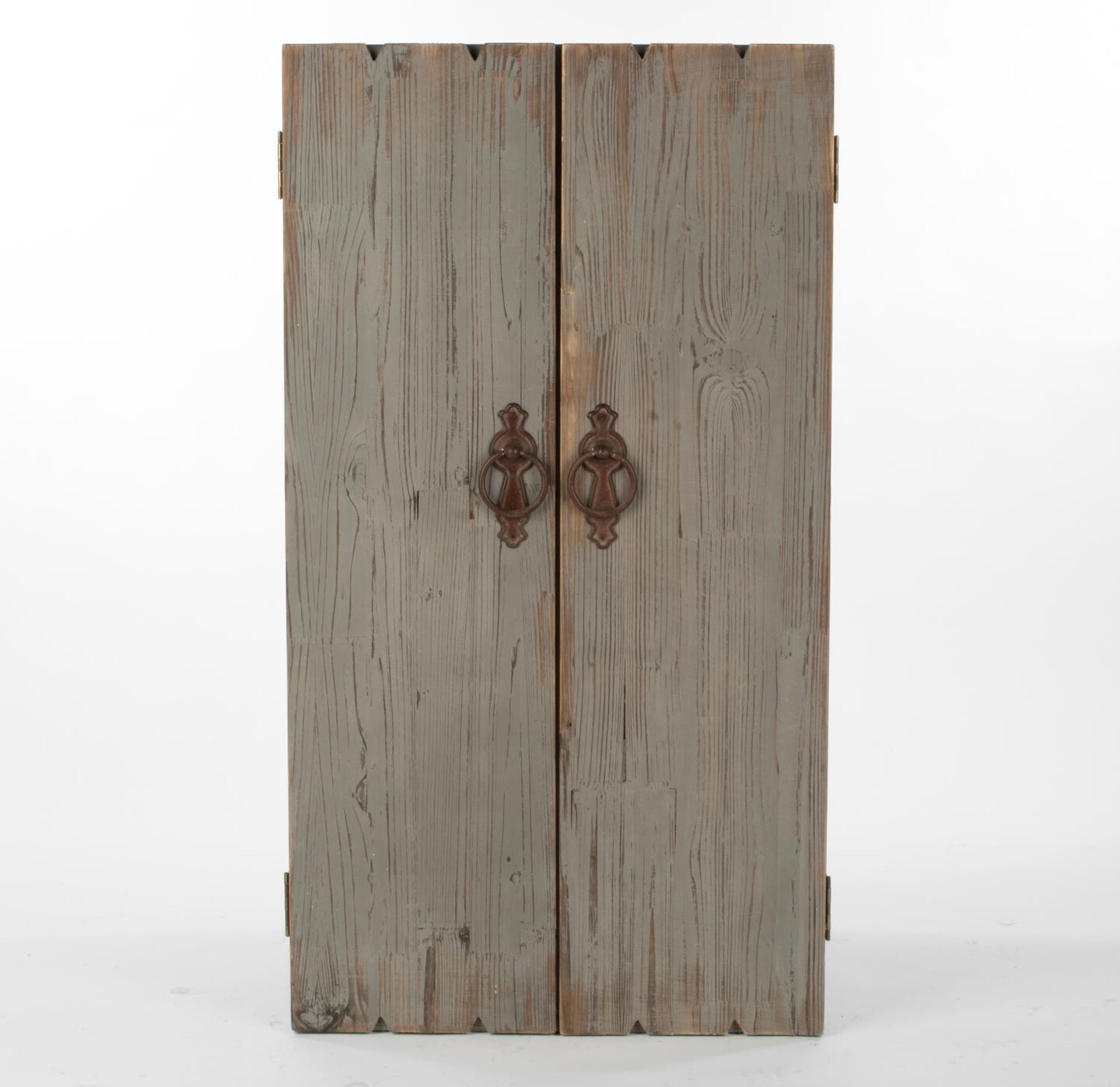 Tripar International 43.5&#x22; Gray Distressed Finish Wall Storage Cabinet