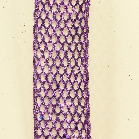 The Ribbon People Purple Metallic Wired Mesh Craft Ribbon 0.11" x 20 Yards