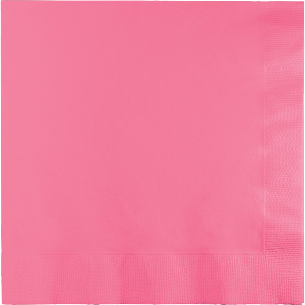 Party Central 2-Ply Disposable Luncheon Napkins - 6.5" - Candy Pink - Club Pack of 600