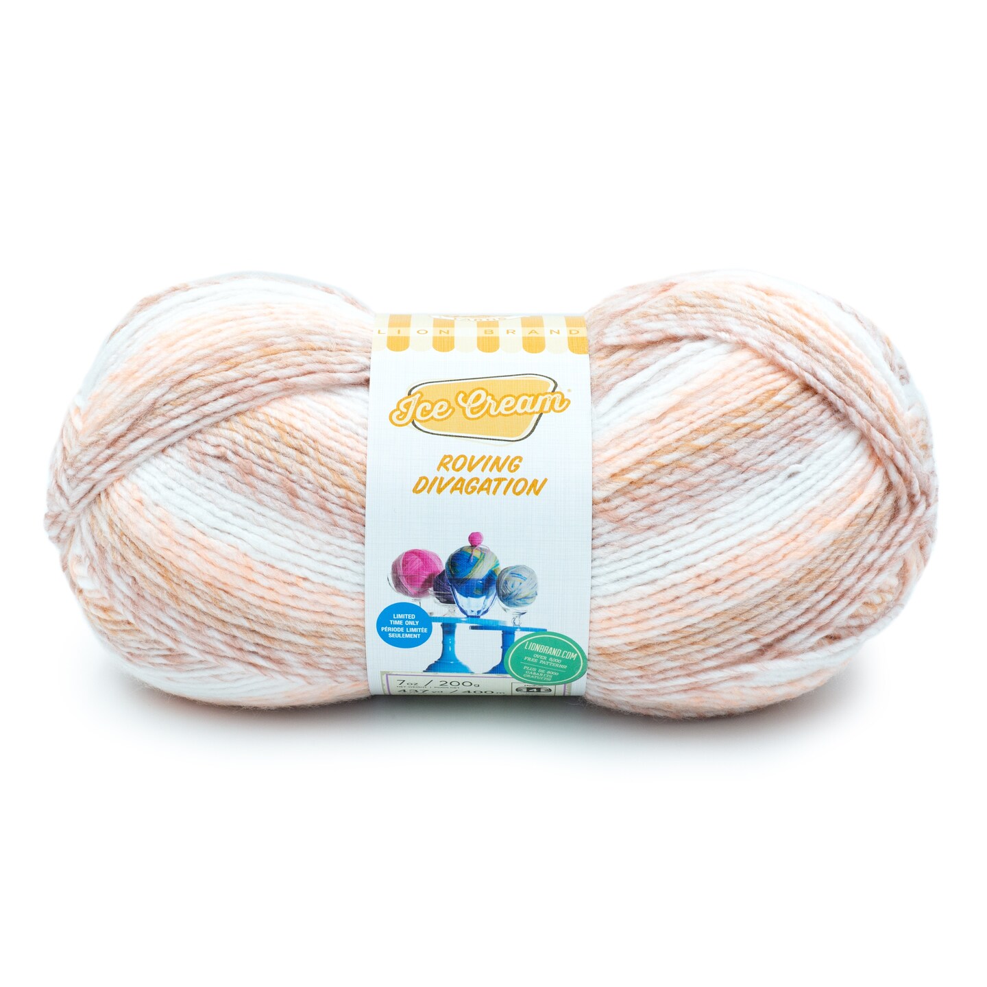 Lion Brand Ice Cream Roving Stripes Yarn-Double Bubble