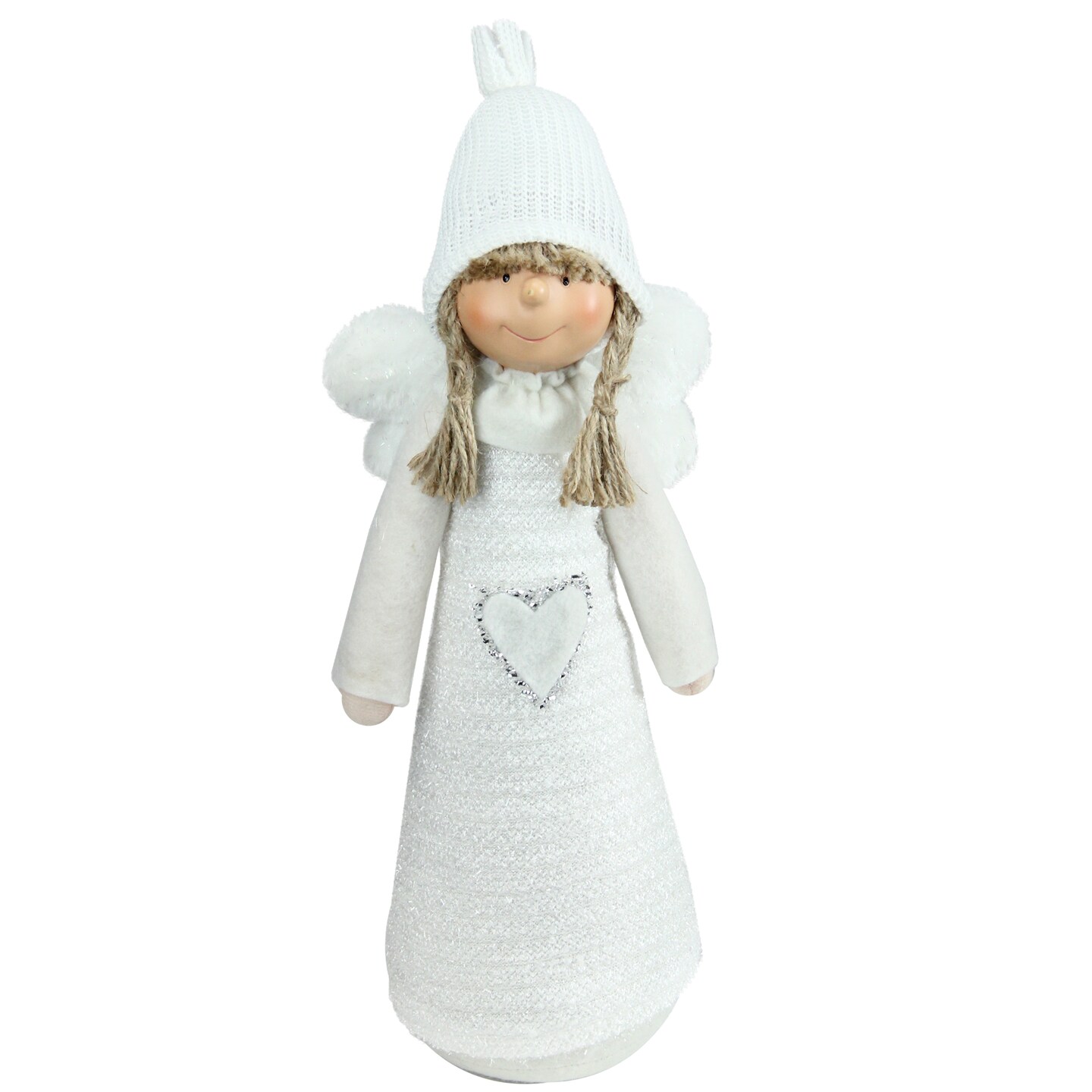 Northlight Snowy Woodlands Girl Angel Christmas Figurine - 14.5" - White