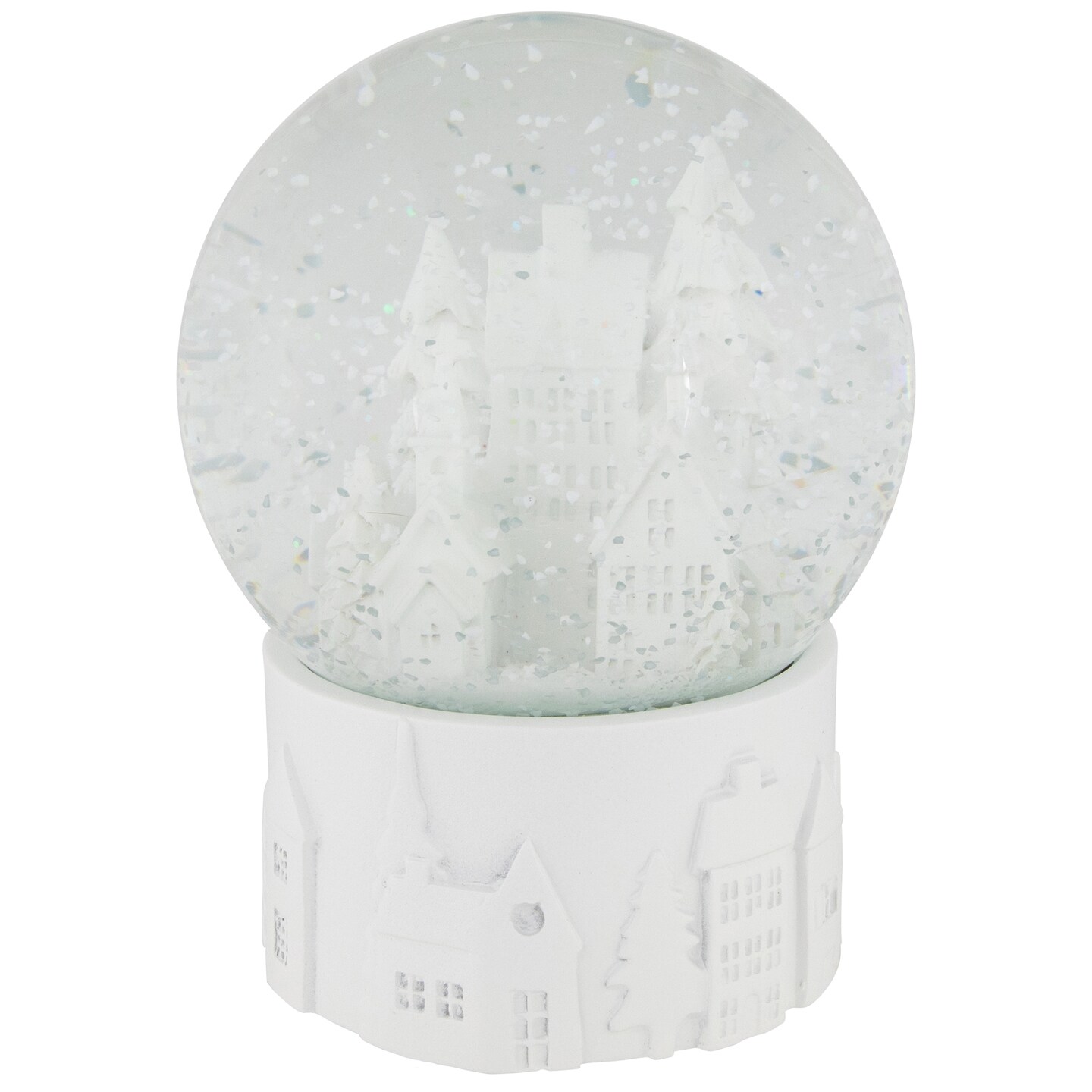 Northlight Musical Church Village Christmas Snow Globe - 5.5" - White